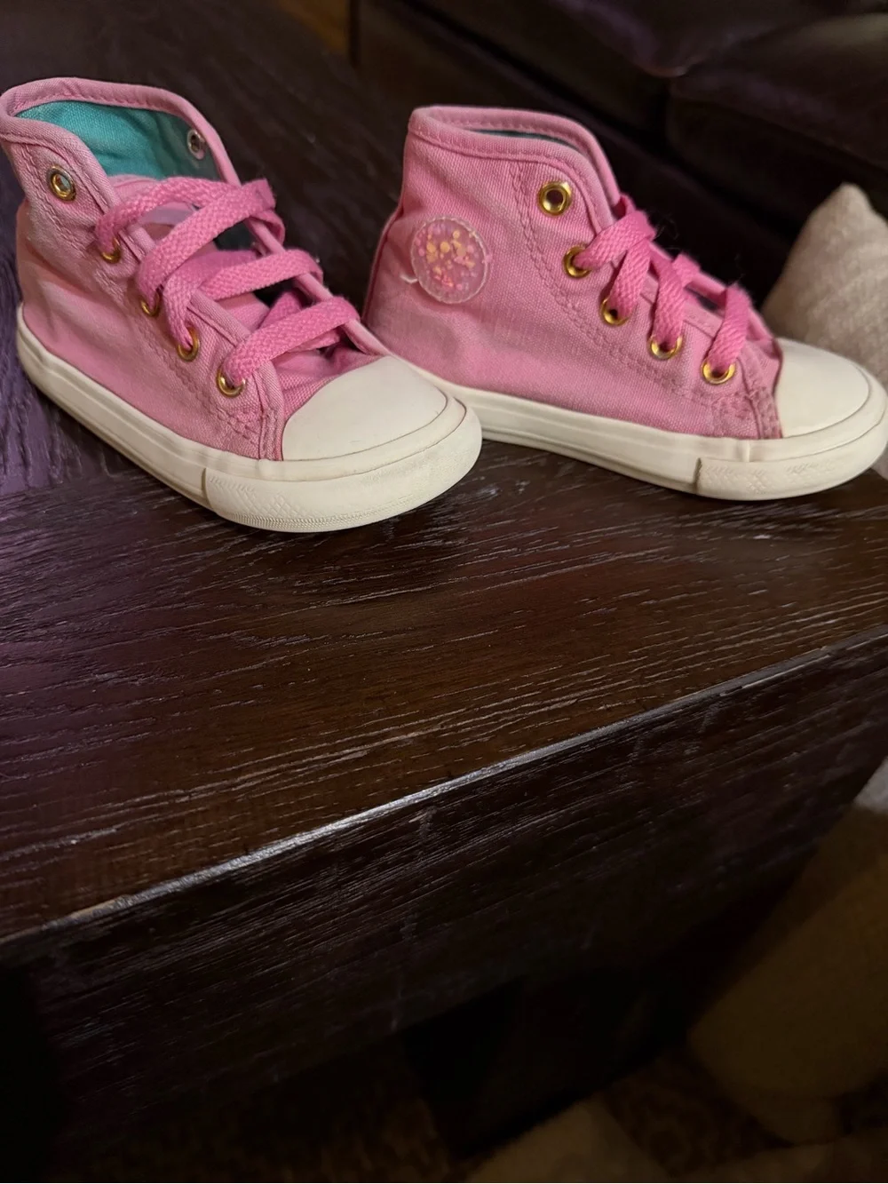 Custom Converse Pink high top Kids High-Top Canvas Sneakers